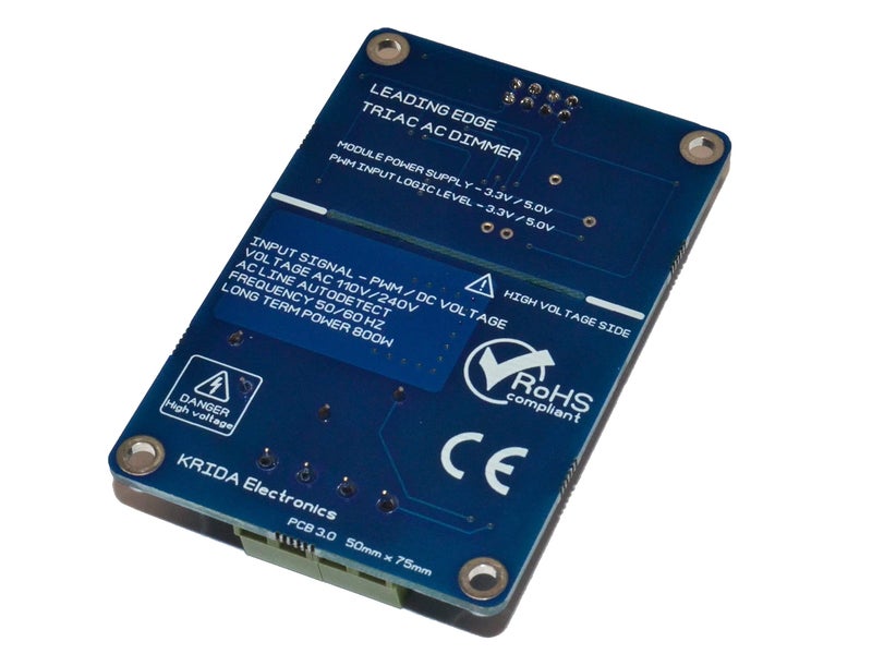Krida مُخفف جهد التيار المتردد PWM 50/60Hz 80-240VAC لأردوينو وراسبيري - مُخفف حافة رائدة لمحرك التيار المتردد ومضخة ومروحة وضوء وسخان بحد أقصى 500 واط - مصمم هندسياً مع دائرة امتصاص على اللوحة - متوافق عالمياً - Image 5